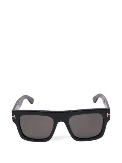 Pre-owned Tom Ford Fausto Rectangle Sunglasses In Black