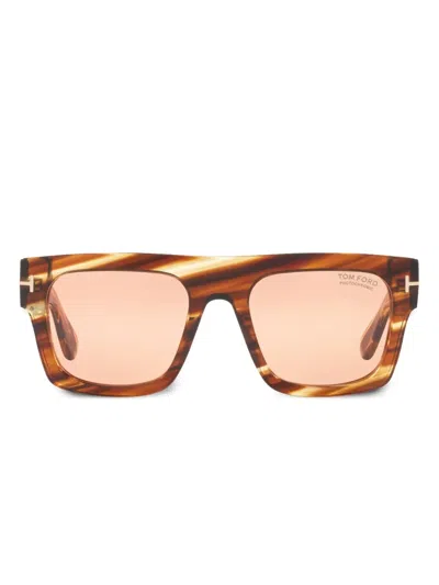 TOM FORD FAUSTO SQUARE-FRAME SUNGLASSES