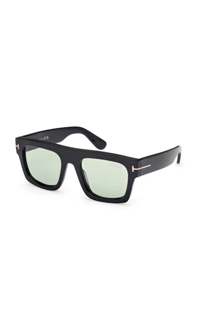 Tom Ford Fausto Square-frame Acetate Sunglasses In Metallic