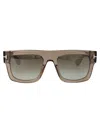 Tom Ford Sunglasses In 47q Marrone Chiaro/altri / Verde Specchiato