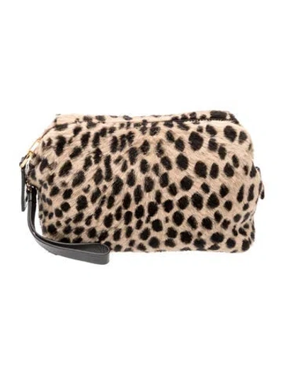 Pre-owned Tom Ford Faux Fur Clutch In Neutral