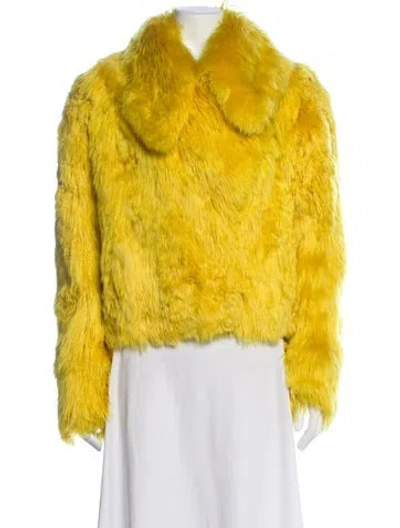 Pre-owned Tom Ford Faux Fur Jacket In Yellow
