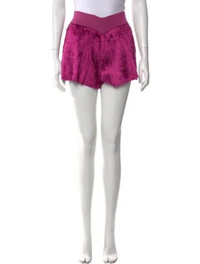 Pre-owned Tom Ford Faux Fur Mini Shorts In Purple