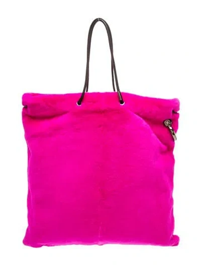 Pre-owned Tom Ford Faux Fur Tote In Pink