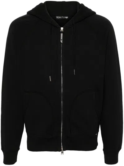 Tom Ford Felpa Con Zip In Black