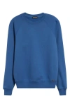 Tom Ford Felpa Garment Dye Crewneck Sweatshirt In Hb532 Denim Blue