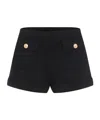 Tom Ford Blue Virgin Wool Bermudas In Black