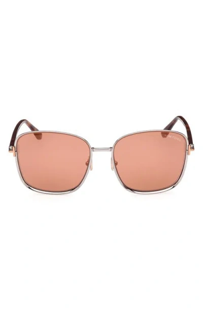 TOM FORD TOM FORD FERN 57MM SQUARE SUNGLASSES