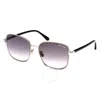 Tom Ford Fern Smoke Gradient Square Ladies Sunglasses Ft1029 28b 57