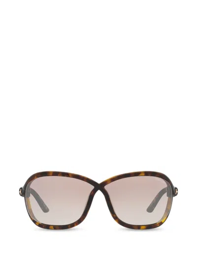 TOM FORD FERNANDA TORTOISESHELL OVERSIZED SUNGLASSES