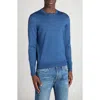 Tom Ford Fine Gauge Cashmere & Silk Crewneck Sweater In Blue