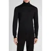 Tom Ford Fine Gauge Cashmere & Silk Turtleneck Sweater In Black