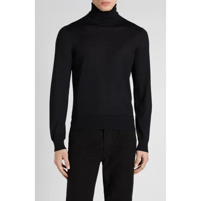 Tom Ford Black Wool Turtleneck