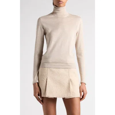 Tom Ford Fine Gauge Cashmere & Silk Turtleneck Sweater In Jb340 Light Taupe