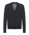 Tom Ford Fine Gauge Pure Wool Cardigan In Black