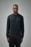 Tom Ford Fine Gauge Pure Wool Ls Polo In Black