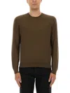 Tom Ford Fine Merino Virgin Wool Sweater In Brown