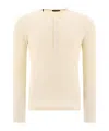 Tom Ford Mens Beige Ribbed Long-sleeve Cotton And Modal Henley Top In Multicolor