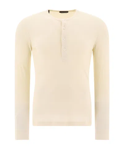 TOM FORD TOM FORD HENLEY RIBBED T-SHIRT