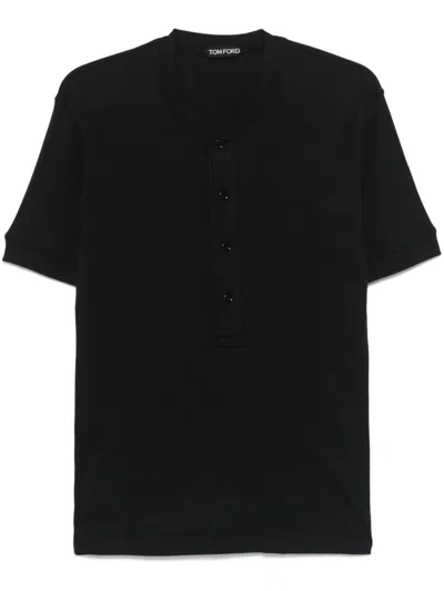 Tom Ford Fine-ribbed T-shirt In Multicolor