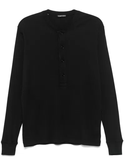 Tom Ford Fine-ribbed T-shirt In Lb999