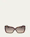 Tom Ford Fiore Acetate Butterfly Sunglasses