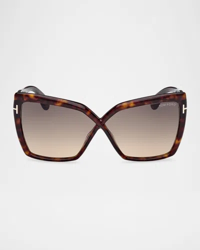 TOM FORD FIORE ACETATE BUTTERFLY SUNGLASSES