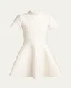 Tom Ford Fit-flare Knit Mini Dress In Off White