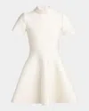 Tom Ford Fit-flare Knit Mini Dress In Off White