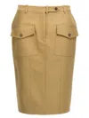Tom Ford Fitted Skirt With Front And Back Pockets In Yellow