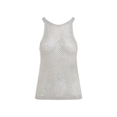Tom Ford Embellished Racerback Tank Top In Beige