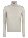 Tom Ford Fitted Silver Sweater With High Neckline