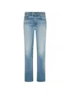 Tom Ford Stone Washed Denim Straight Fit Pants In Blue