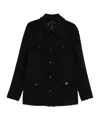 Tom Ford Four Pocket Collared Twill Jacket In Black