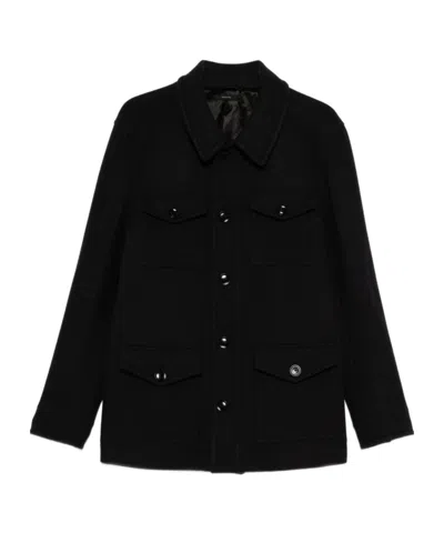 TOM FORD FLAP-POCKET BUTTON-FRONT JACKET