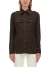 Tom Ford Jersey Shirt In Brown