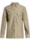 Tom Ford Mens Khaky Patch-pocket Tailored Cotton Overshirt In Neutrals