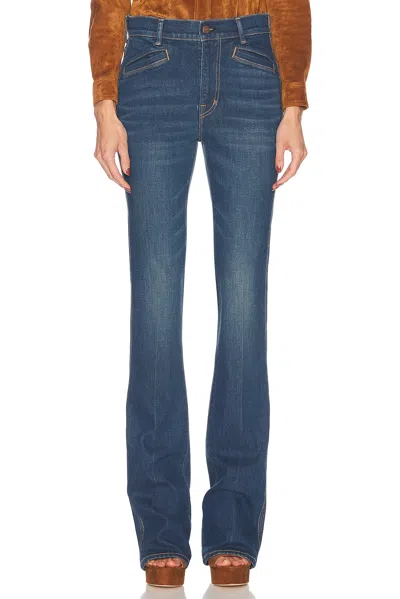 Tom Ford Stone Washed Denim Flare Jeans In Blue