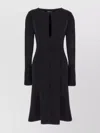 Tom Ford Flared Hemline Midi-length Dress With Keyhole Neckline