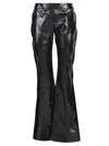 Tom Ford Womens Calfskin Leather Flare Leg Trouser Pant