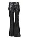 Tom Ford Womens Calfskin Leather Flare Leg Trouser Pant In Negro