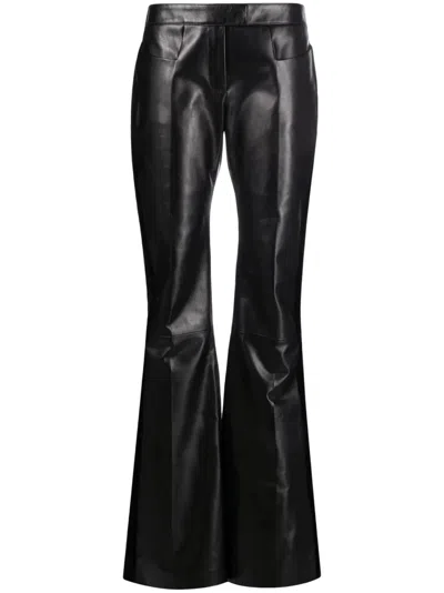 Tom Ford Mid-rise Flared Trousers In Black