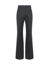 Tom Ford High-waisted Flared Wool Trousers In Black
