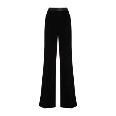 Tom Ford Flared Trousers With Viscose-cupro Blend And Detailing