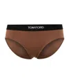 Tom Ford Brown Jacquard Briefs In Brown