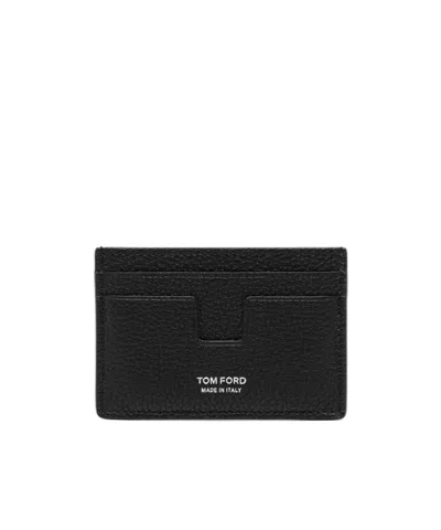 Tom Ford Flat Card Holder In Black