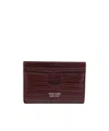 Tom Ford Patterned Card Holder In Brown