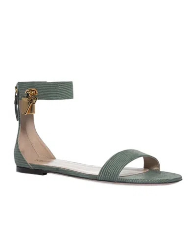 Tom Ford Snake-embossed Leather Sandal In Animal Print