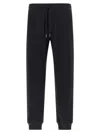 Tom Ford Fleece Cotton Joggers With Adjustable Drawstring In Black