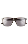 Tom Ford Fletcher 57mm Sunglasses In Multi Havana/smoke Mirror
